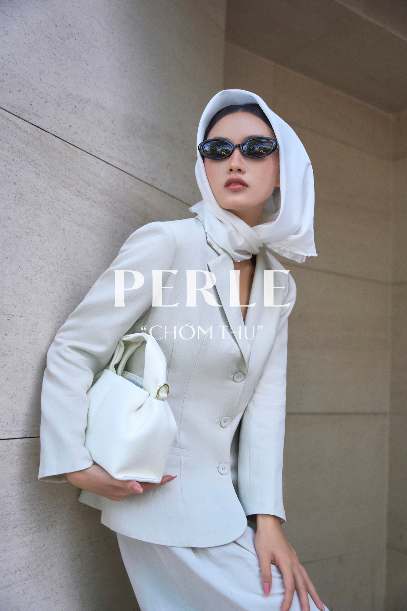 Vest 65% Linen 2 Lớp Dài Tay - Trắng Xám