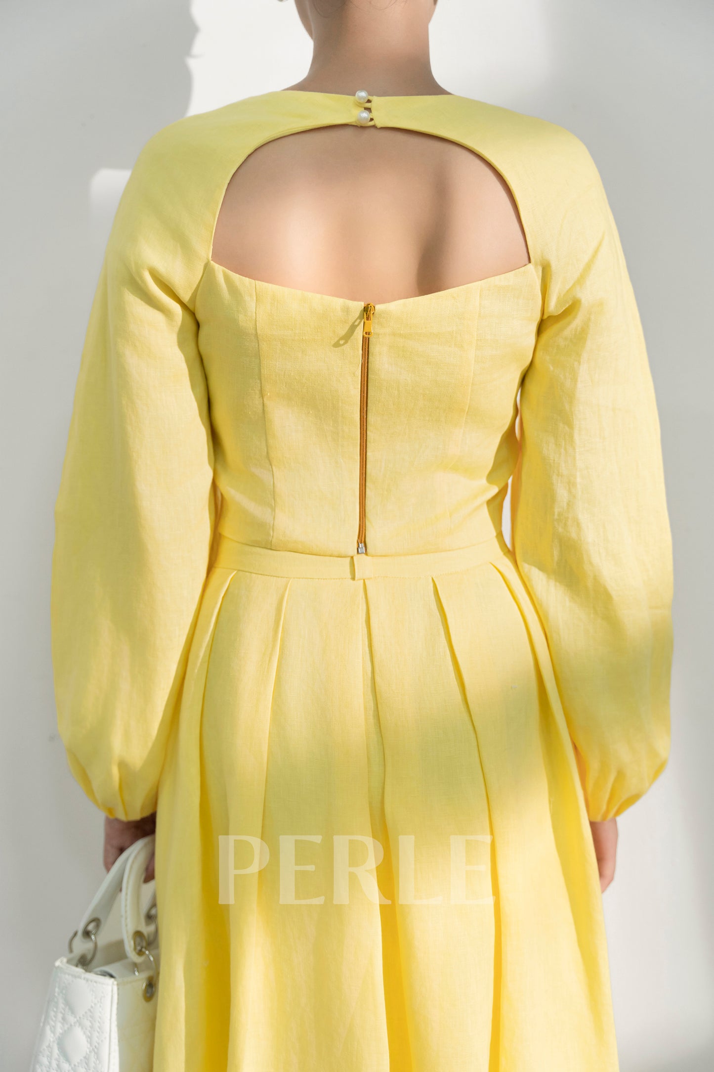 Áo Croptop Amélie 100% Linen